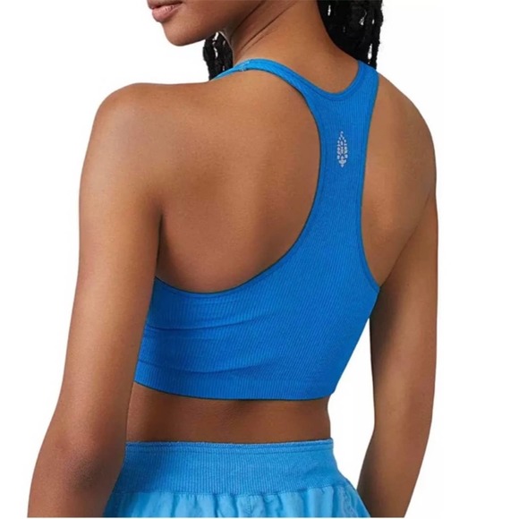 Free People Varsity Blue Throw Crop Top Sz M NWT - Picture 10 of 12